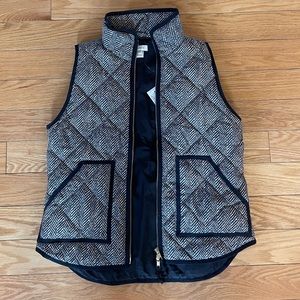 J. Crew Herringbone Quilted Puffer Vest